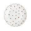 Nova Lilly Asjett m/Blomster og Gullkant 21cm Hvit