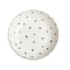 Nova Lilly Dyp Tallerken m/Blomster og Gullkant 20cm Hvit