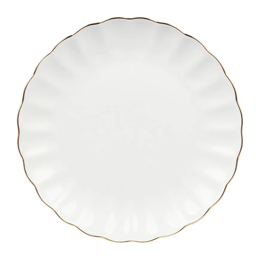 Nova Lilly Tallerken 26cm Hvit m/Gullkant