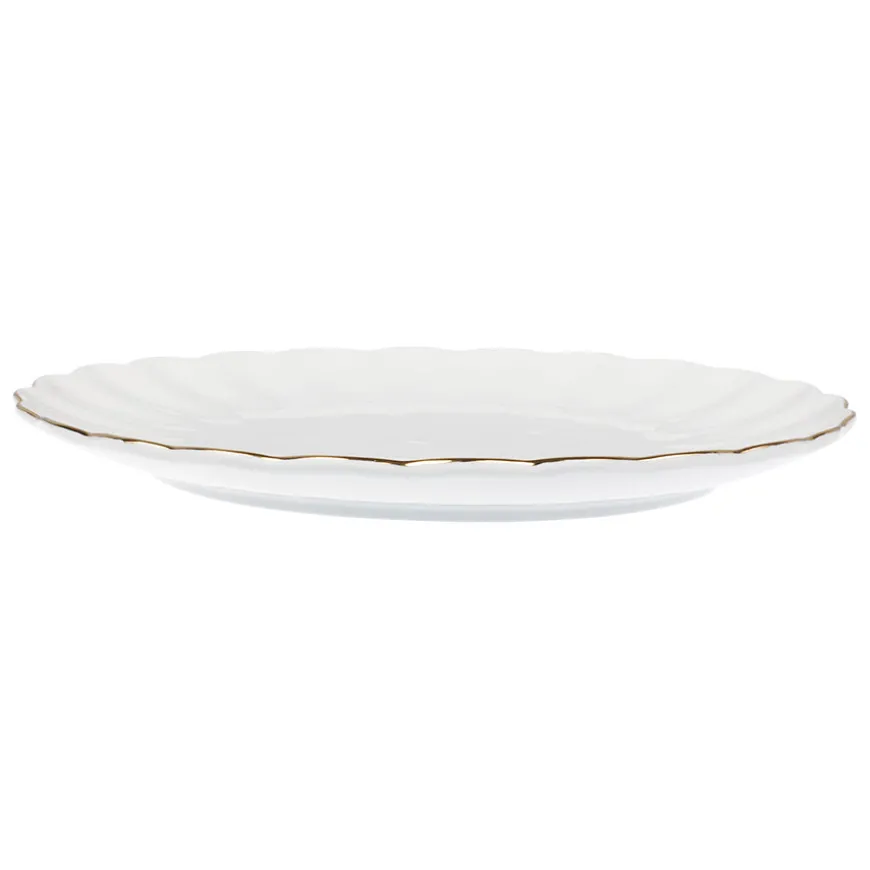 Nova Lilly Tallerken 26cm Hvit m/Gullkant