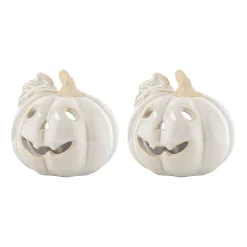 Porsgrunds Porselænsfabrik Gresskar Lyslykt Keramikk 8,9x8,5cm 2pk