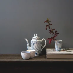 Porsgrunds Porselænsfabrik Bogstad Stråmønster Kaffekanne & Lokk