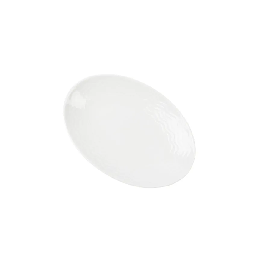 Porsgrunds Porselænsfabrik Bølge Hvitt Oval Asjett 19cm