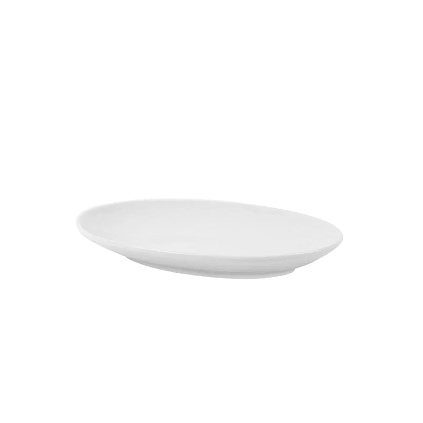 Porsgrunds Porselænsfabrik Bølge Hvitt Oval Asjett 19cm