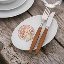 Porsgrunds Porselænsfabrik Bølge Hvitt Oval Asjett 19cm