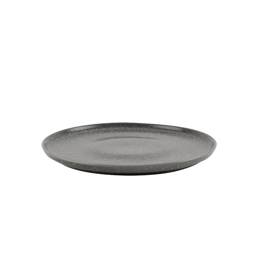 Porsgrunds Porselænsfabrik Natur Tallerken m/kant 25cm Mørk Granitt