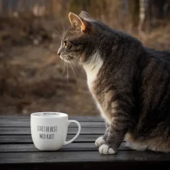 Porsgrunds Porselænsfabrik Hashtag Krus 38 cl Livet Er Best Med Katt