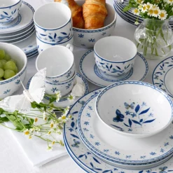Porsgrunds Porselænsfabrik Bluebird Flower Tallerken Flat 28 cm