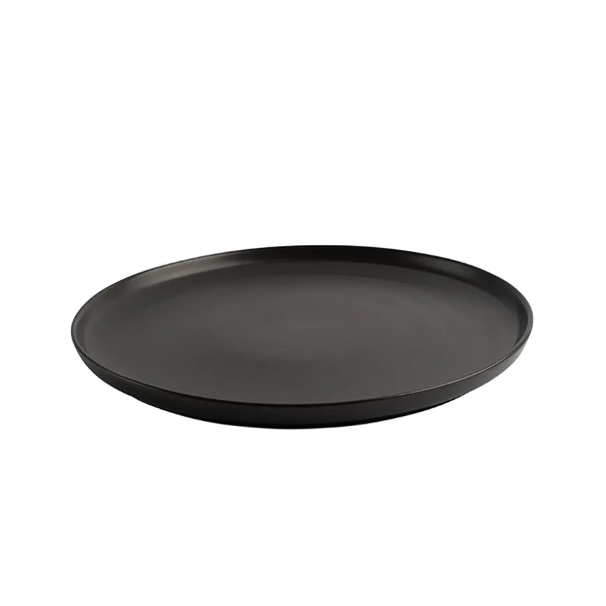 Porsgrunds Porselænsfabrik Natur Tallerken m/Kant 25cm Matt Sort
