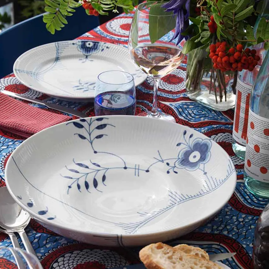Royal Copenhagen Blå Mega Riflet Serveringsfat 34cm