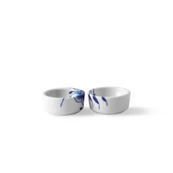 Royal Copenhagen Blå Mega Riflet Skåler 3cl 2pk