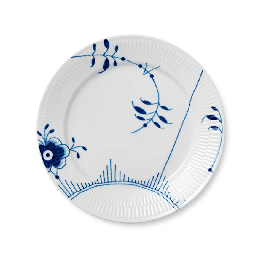 Royal Copenhagen Blå Mega Riflet Tallerken 27cm