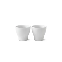 ROYAL COPENHAGEN HVIT RIFLET EGGEGLASS 2PK