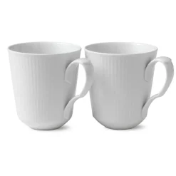 ROYAL COPENHAGEN HVIT RIFLET KRUS 2PK 37CL