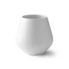 ROYAL COPENHAGEN HVIT RIFLET VASE 15CM