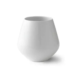 ROYAL COPENHAGEN HVIT RIFLET VASE 15CM