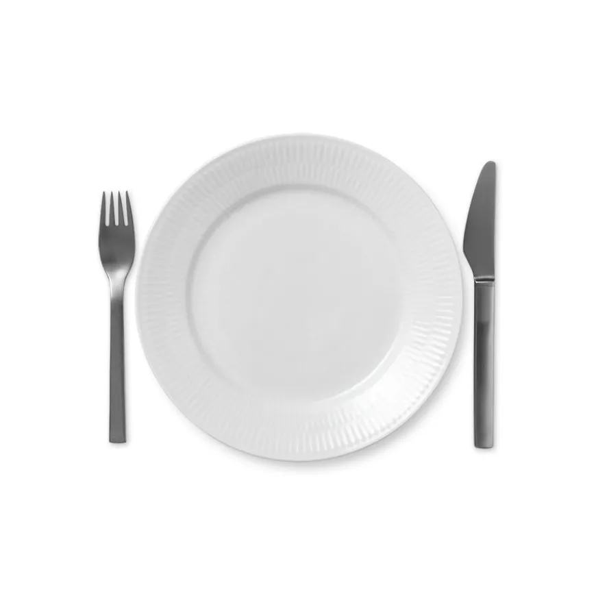 Royal Copenhagen Hvit Riflet Asjett 22cm