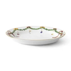 Royal Copenhagen Stjerne Riflet Jul Ovalt Serveringsfat 34,5cm