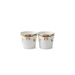 Royal Copenhagen Stjerne Riflet Jul Serveringskopp 2 pk