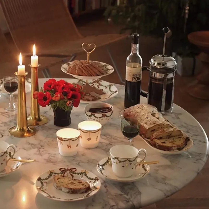 Royal Copenhagen Stjerne Riflet Jul Serveringskopp 2 pk
