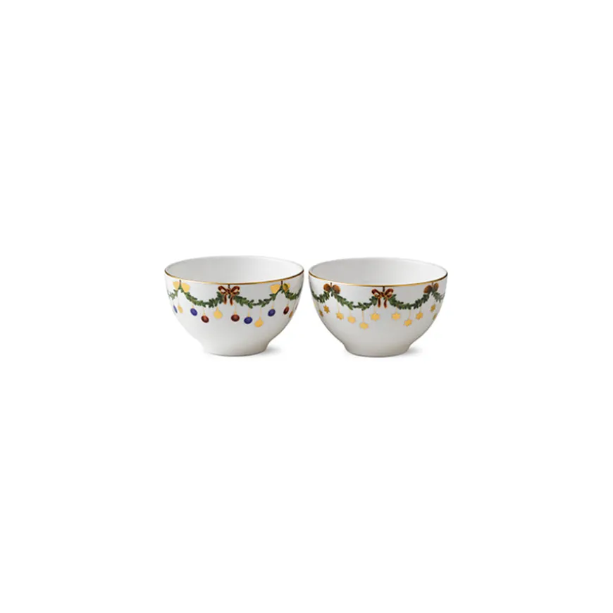 Royal Copenhagen Stjerne Riflet Jul Konfektskåler 30cl 2pk