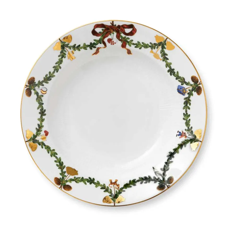 Royal Copenhagen Stjerne Riflet Jul Dyp Tallerken 24cm