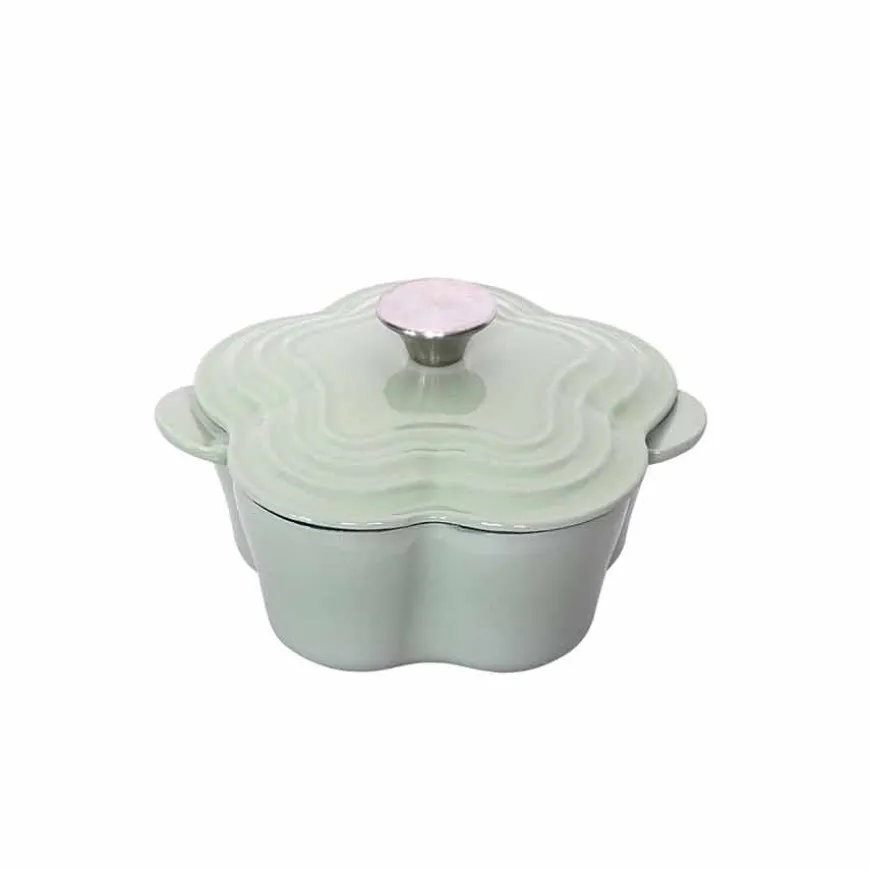 Seasons Easter Collection Støpejernsgryte Blomst 1,9L 30cm Grønn