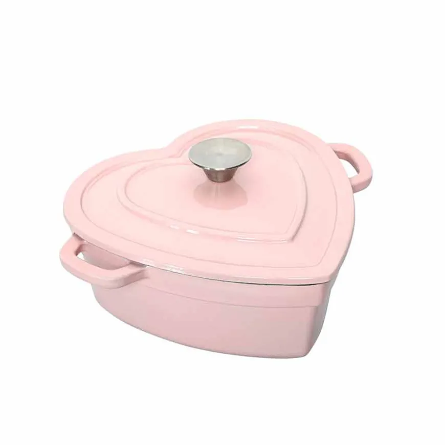 Seasons Love Collection Støpejernsgryte Hjerte Rosa 2,8L 23cm