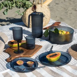 Seasons Summer Collection Tallerken m/Riller 25cm Marine