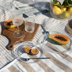 Seasons Summer Collection Tallerken m/Riller 25cm Klar