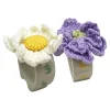 Seasons Summer Collection Serviettring Porselen m/Heklet Blomst 2pk Hv