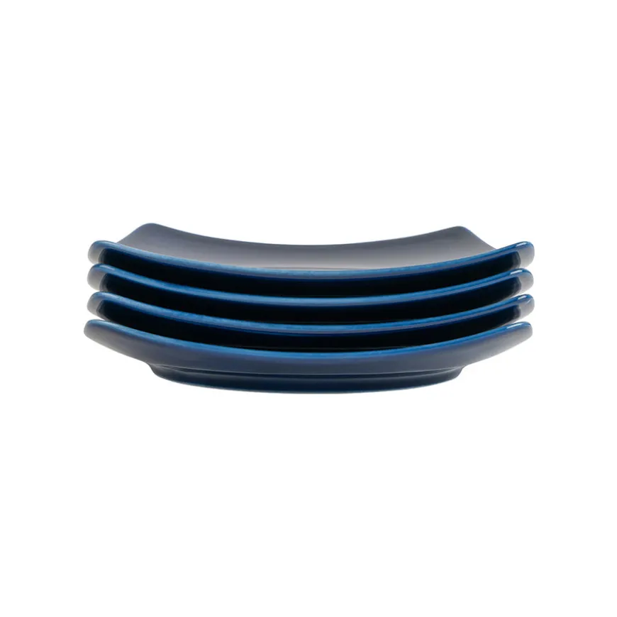 Sense Cobalt Tallerken Firkant 21cm 4pk