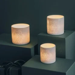 Snøfnugg Lyslykter 3pk 8, 10, 12cm