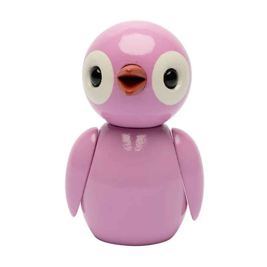 Spring Copenhagen Powerful Pink fuglefigur i tre