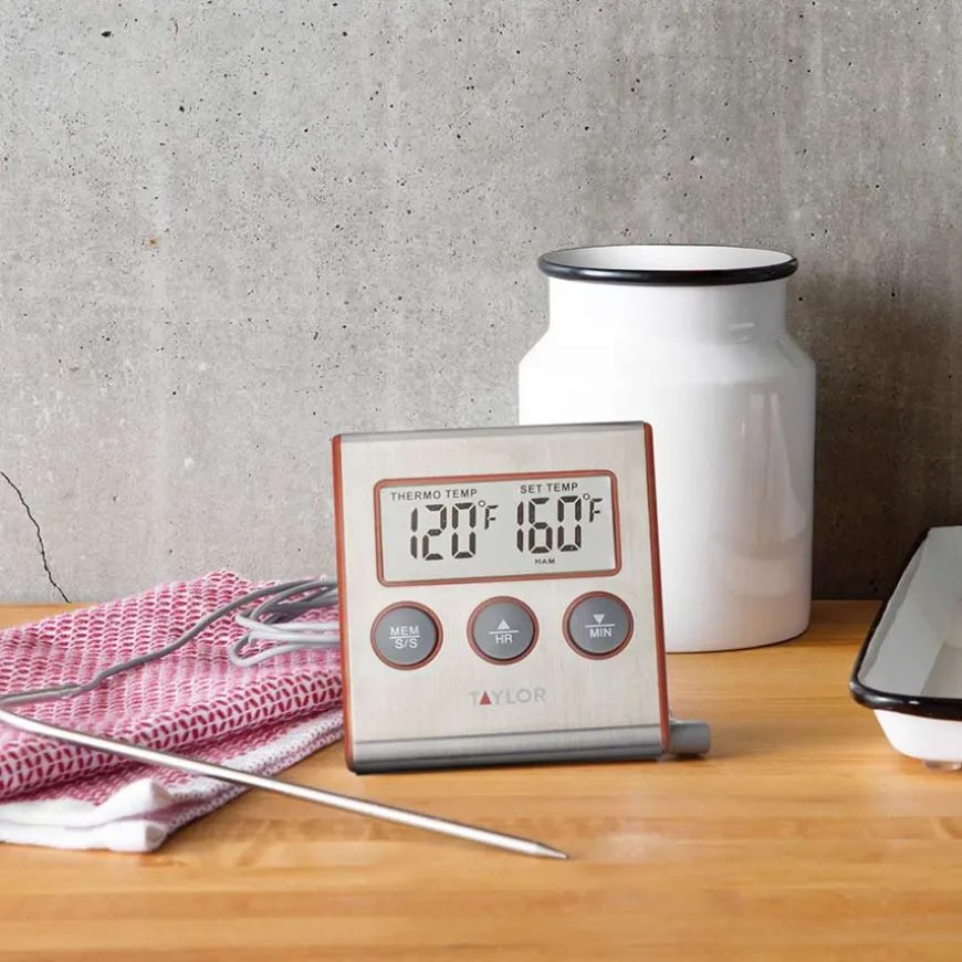 Taylor Digitalt Termometer m/Sonde Rustfritt Stål